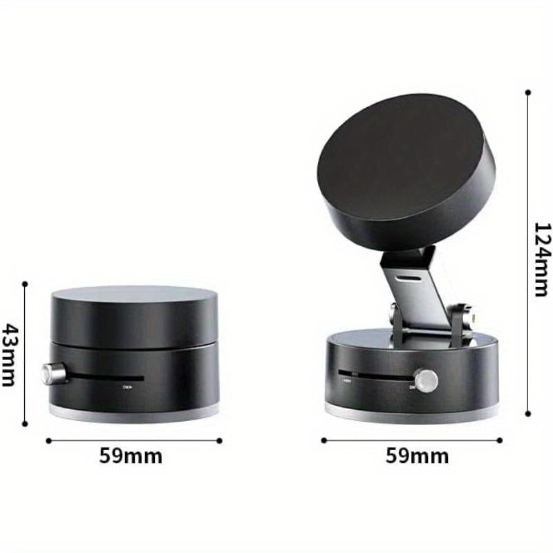 Vacuum Magnetic Phone Holder Stand-Foldable & Retractable Mount with Strong Magnetic Suction, Portable Phone Stand for Mirror Car Gym & Multi-Scene Use, Bubble-Free, Spotless Screen Design