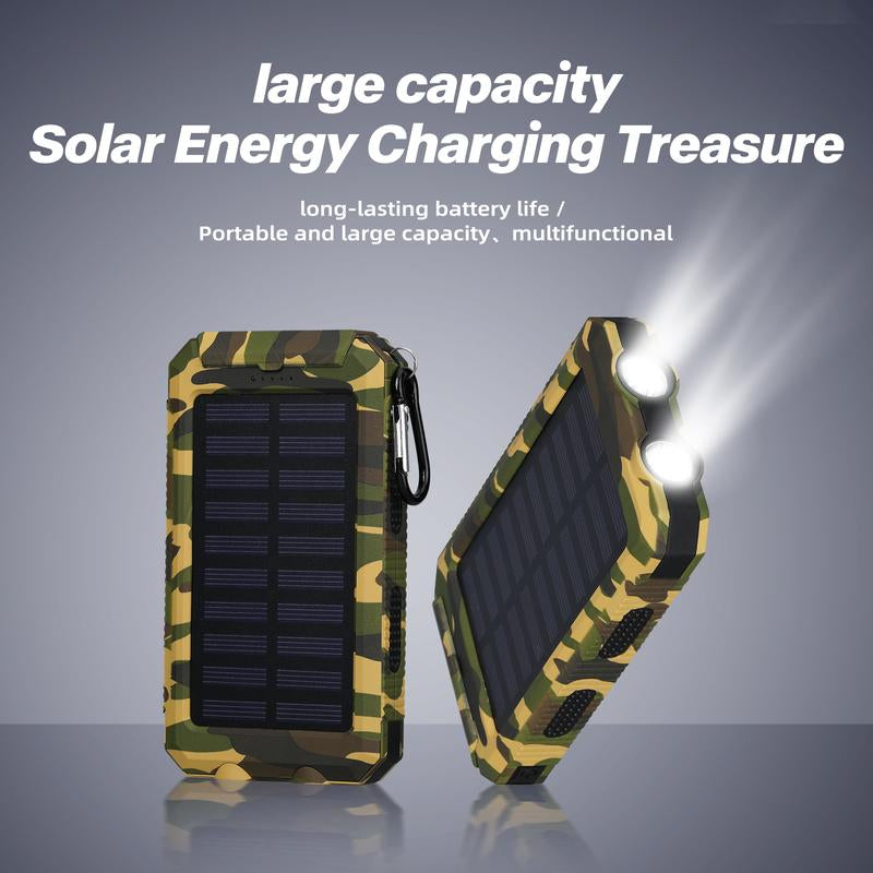 20000Mah Solar Charging Power Bank, Dual USB Output Port Multicharger Power Bank with Flashlight, Portable Wireless Car Charger, Solar Power Bank Charger for Iphone, Smartphone Charging Accessories ,Easter Gift