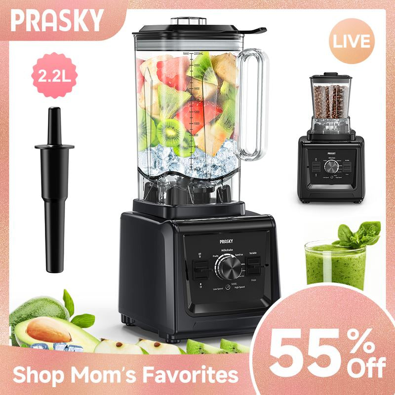 (Live)Professional 75Oz & 68Oz Blender, BPA Free 2 Containers Countertop Blenders Ice Crushing, Juice Smoothies,Grinder Combo 25000RPM Powerful Crusher Machine/Smoothielover/Smarthome/Healthyliving