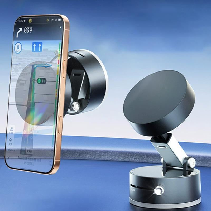 Magnetic Phone Holder Stand, Adjustable & Foldable, Strong Suction Cup, Vacuum Adsorption, Portable Multifunctional Mobile Phone Stand for Car & Multi-Scene Use Vacuum Magnetic Phone Holder Mount Handsfree Magsafe Navigation Bracket