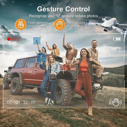 F10 Foldable Drone with Camera for Beginners and Kids, HD FPV Drones for Adults, One Key Take Off/Land, Altitude Hold, RC Quadcopter Toys Gifts - Record Live HD Video with 120℃ Vision