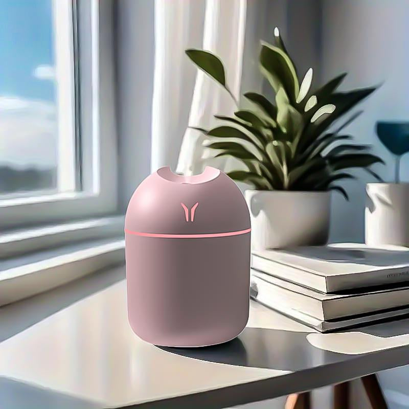 Mini Luminous Cool Mist Humidifier, 2-In-1 Humidifier & Essential Oil Diffuser, Turn Your Bedroom into a Fresh Calming Aromatherapy Oasis! Super Quiet - Ideal for Office, Home, Bedroom,Car