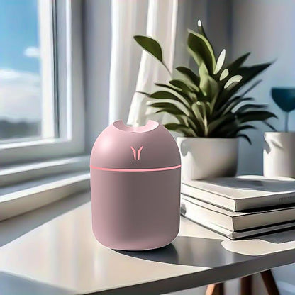 Mini Luminous Cool Mist Humidifier, 2-In-1 Humidifier & Essential Oil Diffuser, Turn Your Bedroom into a Fresh Calming Aromatherapy Oasis! Super Quiet - Ideal for Office, Home, Bedroom,Car