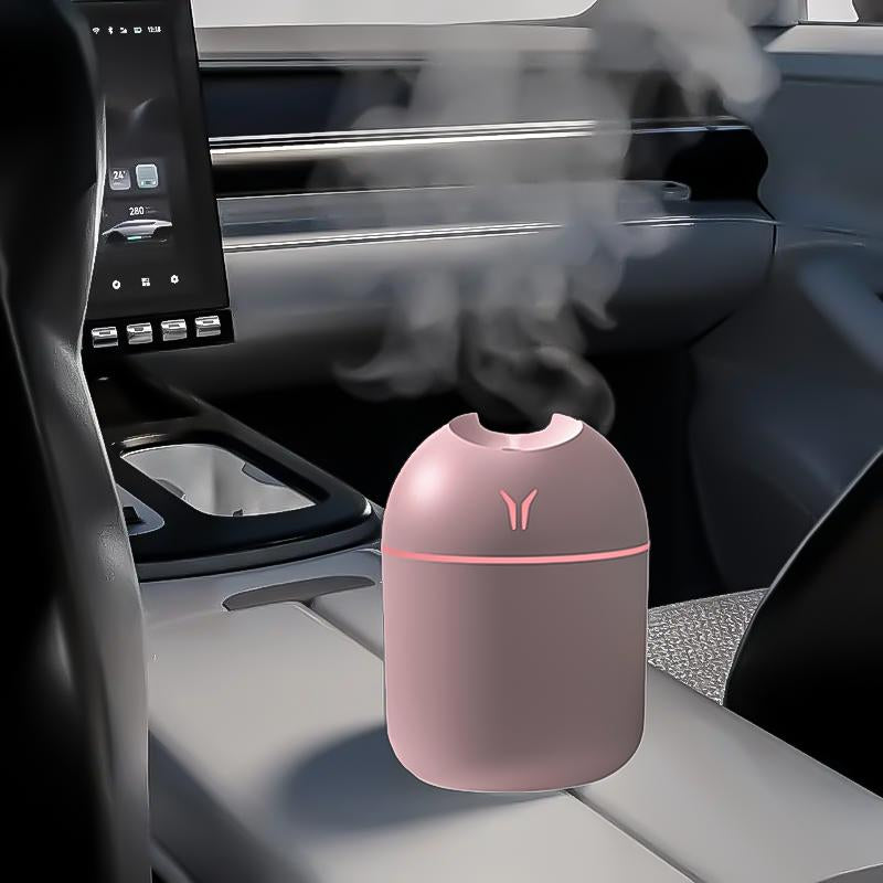 Mini Luminous Cool Mist Humidifier, 2-In-1 Humidifier & Essential Oil Diffuser, Turn Your Bedroom into a Fresh Calming Aromatherapy Oasis! Super Quiet - Ideal for Office, Home, Bedroom,Car