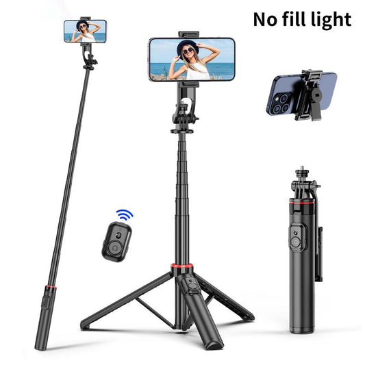 Upgraded Portable Selfie Stick, 51.57" Phone Tripod with Carrying Case, Remote Wireless Control, Fill Light, Compatible with Iphone and Android.Perfect for Indoor Short Video Recording, Easy to Carry for Outdoor Travel, Parties, and Camping.
