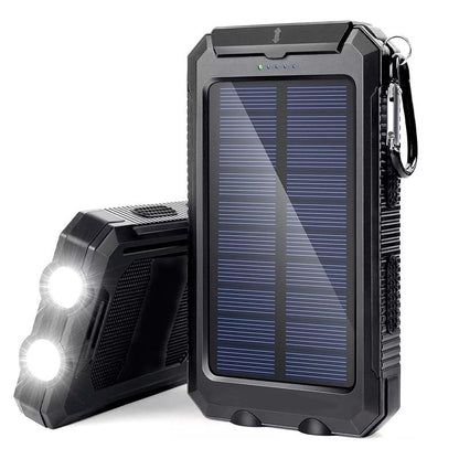 20000Mah Solar Charging Power Bank, Dual USB Output Port Multicharger Power Bank with Flashlight, Portable Wireless Car Charger, Solar Power Bank Charger for Iphone, Smartphone Charging Accessories ，Easter Gift