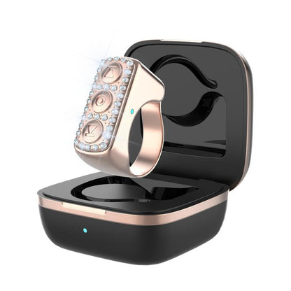Xring Scrolling Ring Remote Control Ring with Rhinestones,Phone Ebook APP Page Tumner (Not for Kindle Device), Bluetooth Phone Remote for Camera Selfle,Smart Ring for Iphone, Ipad, Android, Tiktok Remote Selfie Smartphone Selfie Smartphone Bluetooth