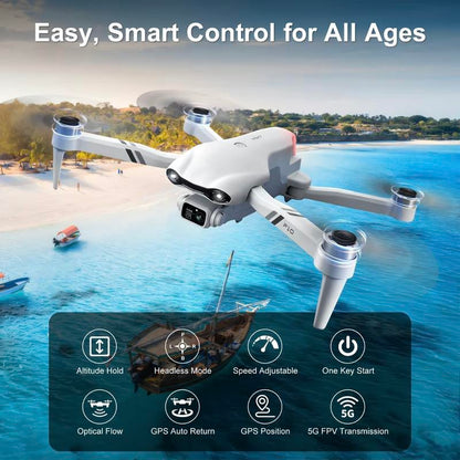 F10 Foldable Drone with Camera for Beginners and Kids, HD FPV Drones for Adults, One Key Take Off/Land, Altitude Hold, RC Quadcopter Toys Gifts - Record Live HD Video with 120℃ Vision
