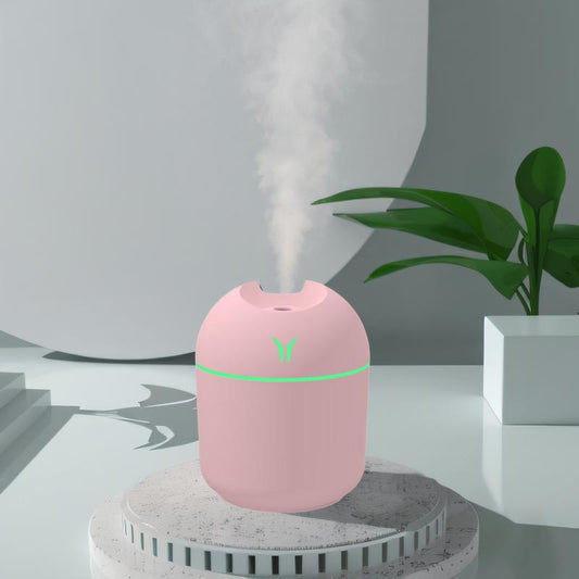 Mini Luminous Cool Mist Humidifier, 2-In-1 Humidifier & Essential Oil Diffuser, Turn Your Bedroom into a Fresh Calming Aromatherapy Oasis! Super Quiet - Ideal for Office, Home, Bedroom,Car