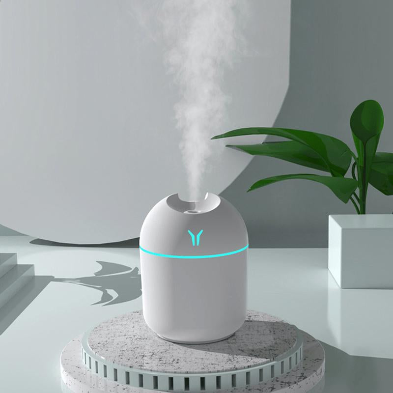 Mini Luminous Cool Mist Humidifier, 2-In-1 Humidifier & Essential Oil Diffuser, Turn Your Bedroom into a Fresh Calming Aromatherapy Oasis! Super Quiet - Ideal for Office, Home, Bedroom,Car