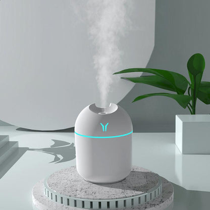 Mini Luminous Cool Mist Humidifier, 2-In-1 Humidifier & Essential Oil Diffuser, Turn Your Bedroom into a Fresh Calming Aromatherapy Oasis! Super Quiet - Ideal for Office, Home, Bedroom,Car