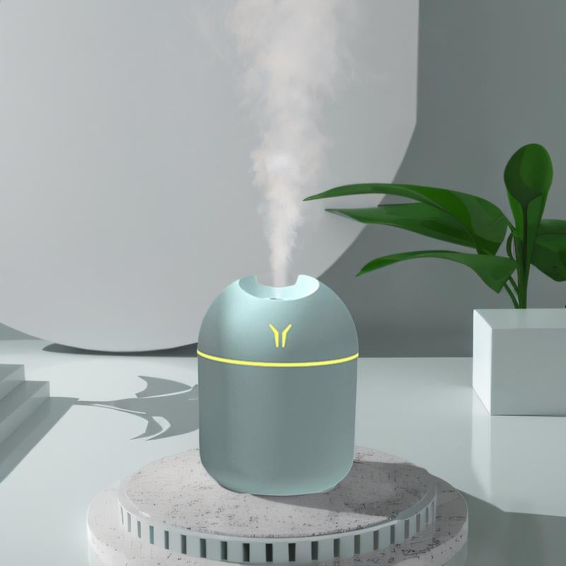 Mini Luminous Cool Mist Humidifier, 2-In-1 Humidifier & Essential Oil Diffuser, Turn Your Bedroom into a Fresh Calming Aromatherapy Oasis! Super Quiet - Ideal for Office, Home, Bedroom,Car