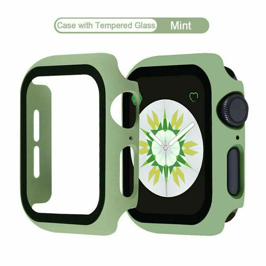 [FREE!SHIP] for Apple Watch Ultra Series 9 8 7 6 5 4 3 SE Full Screen Protector Bumper Case Hard PC Case Cover with Built-In Screen Protector, 360 Degree Overall Protection for Apple Watch