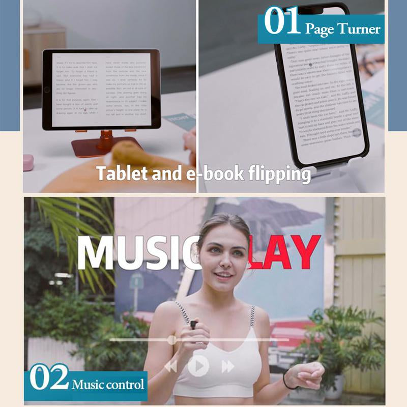 Xring Scrolling Ring Remote Control Ring with Rhinestones,Phone Ebook APP Page Tumner (Not for Kindle Device), Bluetooth Phone Remote for Camera Selfle,Smart Ring for Iphone, Ipad, Android, Tiktok Remote Selfie Smartphone Selfie Smartphone Bluetooth
