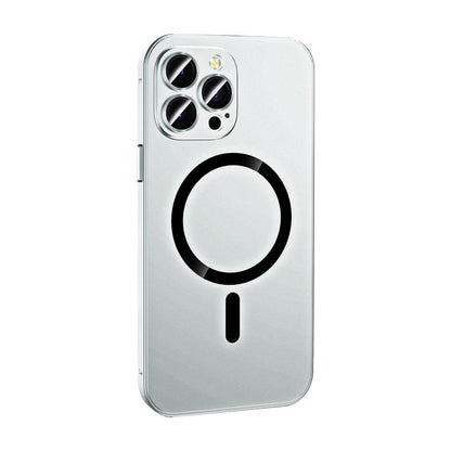 Alloy Aluminum Metal Mag Safe Magnetic Case for Iphone 16 15 14 13 12 Pro Max,Ultra Thin Phone Case Full Coverage Lens Protective Wireless Charging Protective Cover