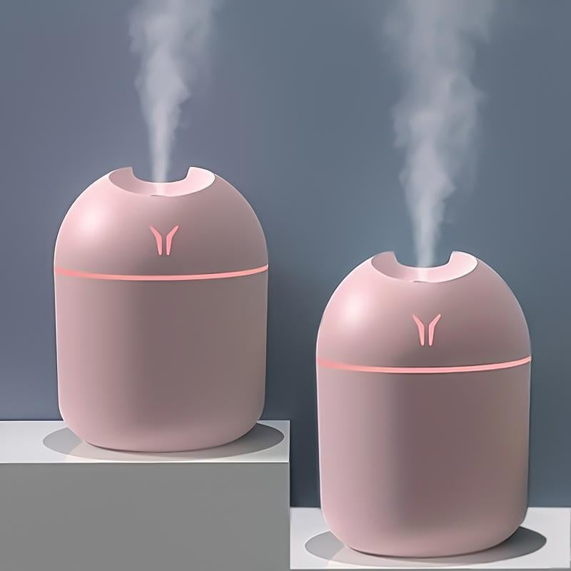 Mini Luminous Cool Mist Humidifier, 2-In-1 Humidifier & Essential Oil Diffuser, Turn Your Bedroom into a Fresh Calming Aromatherapy Oasis! Super Quiet - Ideal for Office, Home, Bedroom,Car
