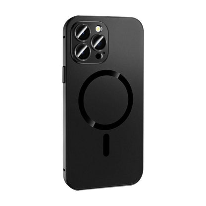 Alloy Aluminum Metal Mag Safe Magnetic Case for Iphone 16 15 14 13 12 Pro Max,Ultra Thin Phone Case Full Coverage Lens Protective Wireless Charging Protective Cover