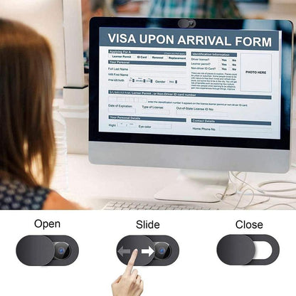 Webcam Cover Slide, Upgrade Ultra-Thin Camera Covers Compatible for Laptop Macbook Ipad Pro Imac Cell Phone -Protect Your (6-Pack)