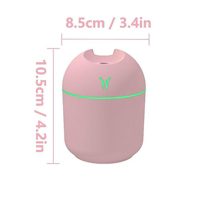 Mini Luminous Cool Mist Humidifier, 2-In-1 Humidifier & Essential Oil Diffuser, Turn Your Bedroom into a Fresh Calming Aromatherapy Oasis! Super Quiet - Ideal for Office, Home, Bedroom,Car