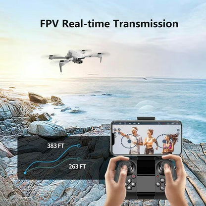 F10 Foldable Drone with Camera for Beginners and Kids, HD FPV Drones for Adults, One Key Take Off/Land, Altitude Hold, RC Quadcopter Toys Gifts - Record Live HD Video with 120℃ Vision